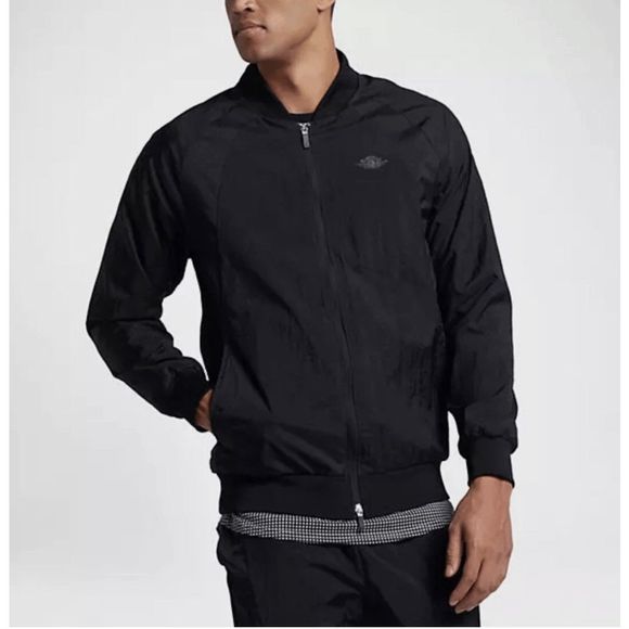 NEW Men's Small NIKE AIR JORDAN Woven Jacket Coat Jumpman Bomber S 843100-010 - Picture 4 of 7